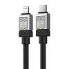 Miniatura zdjęcia: Kabel przewód USB Typ-C - Lightning / iPhone 100cm Baseus CoolPlay Series szybko ładujący 20W - czarny (CAKW000001) Miniatura zdjęcia: Kabel przewód USB Typ-C - Lightning / iPhone 100cm Baseus CoolPlay Series szybko ładujący 20W - czarny (CAKW000001)