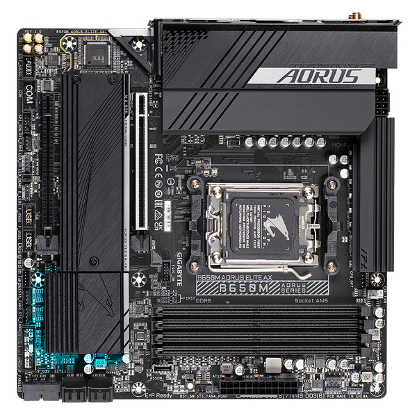 Zdjęcie produktu: Płyta główna Gigabyte B650M AORUS ELITE AX AM5 Zdjęcie produktu: Płyta główna Gigabyte B650M AORUS ELITE AX AM5