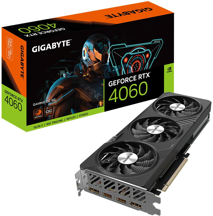 Gigabyte GeForce RTX 4060 Gaming OC 8GB GDDR6 DLSS 3 (GV-N4060GAMING OC-8GD)