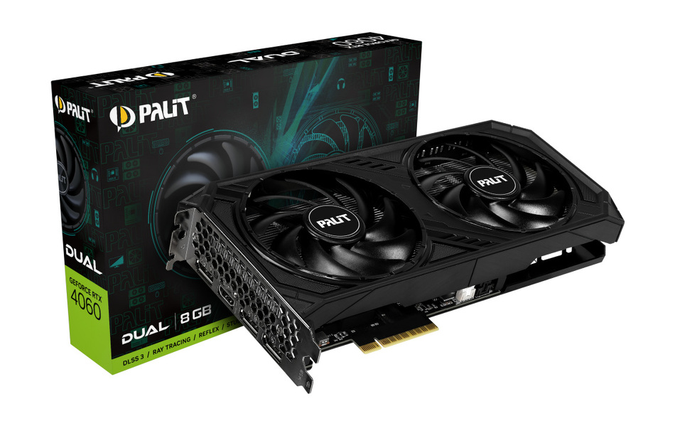 Zdjęcie produktu: Palit GeForce RTX 4060 Dual 8GB GDDR6 DLSS 3 (NE64060019P1-1070D) Zdjęcie produktu: Palit GeForce RTX 4060 Dual 8GB GDDR6 DLSS 3 (NE64060019P1-1070D)