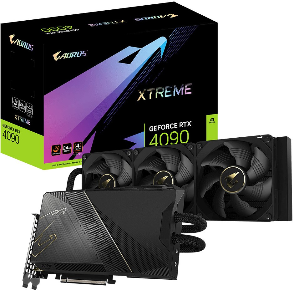 Gigabyte GeForce RTX 4090 Aorus Xtreme Water Force 24GB GDDR6X DLSS 3 (GV-N4090AORUSX W-24GD) Gigabyte GeForce RTX 4090 Aorus Xtreme Water Force 24GB GDDR6X DLSS 3 (GV-N4090AORUSX W-24GD)