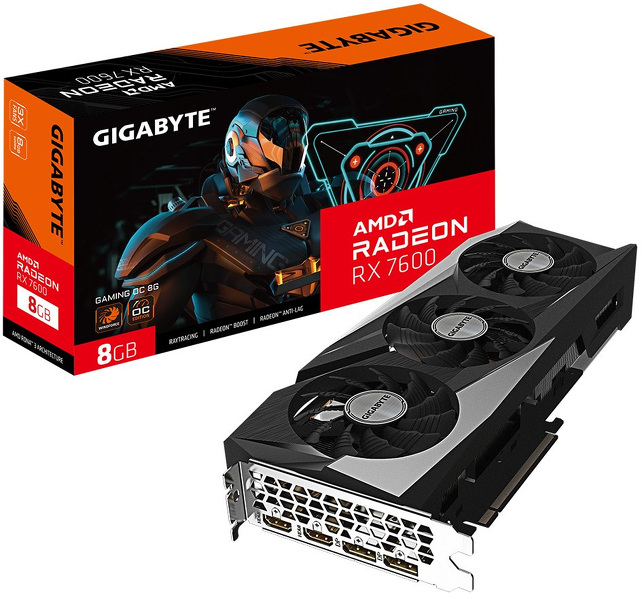 Zdjęcie produktu: Gigabyte Radeon RX 7600 GAMING OC 8GB Zdjęcie produktu: Gigabyte Radeon RX 7600 GAMING OC 8GB