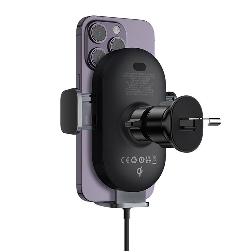 Baseus uchwyt z ładowarką LightChaser czarny