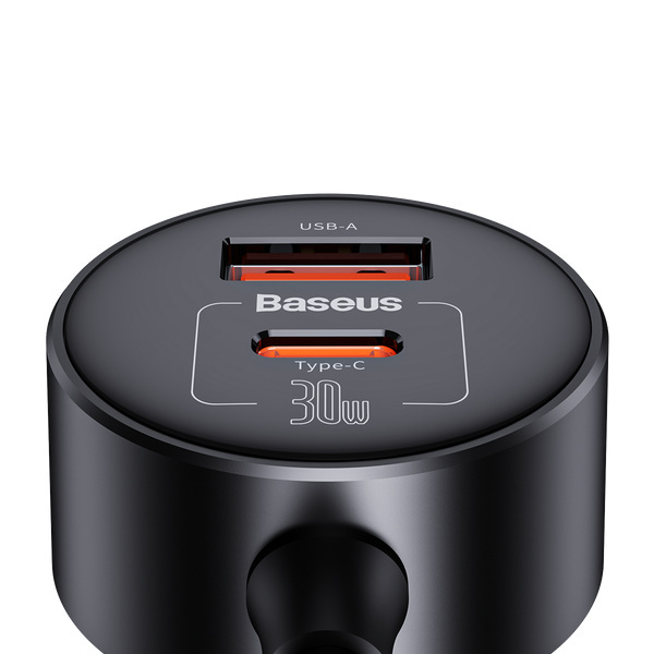 Ładowarka samochodowa Baseus z rozdzielaczem gniazda zapalniczki 30W + USB + USB TYP-C (C00455300121-00) Ładowarka samochodowa Baseus z rozdzielaczem gniazda zapalniczki 30W + USB + USB TYP-C (C00455300121-00)