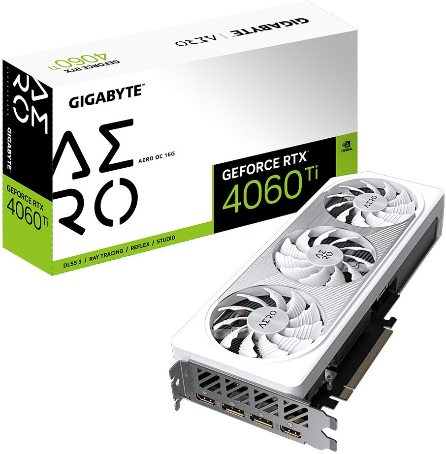 Gigabyte GeForce RTX 4060 Ti AERO OC 16GB GDDR6 DLSS 3 (GV-N406TAERO OC-16GD) Gigabyte GeForce RTX 4060 Ti AERO OC 16GB GDDR6 DLSS 3 (GV-N406TAERO OC-16GD)