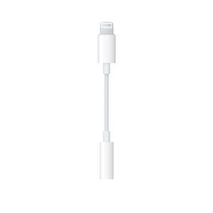 Miniatura produktu: Przejściówka ze złącza Lightning na gniazdo słuchawkowe mini jack 3.5 mm (żeński) Apple MMX62ZM/A biała