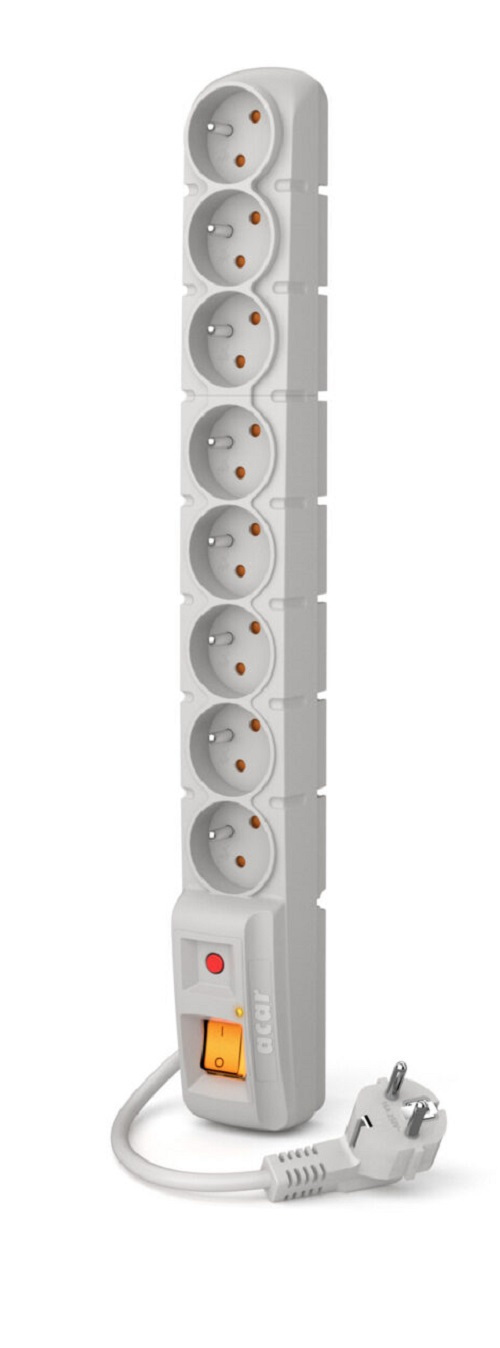 Listwa zasilająca ACAR S8 8 gniazd PL 230V PL 5m szara