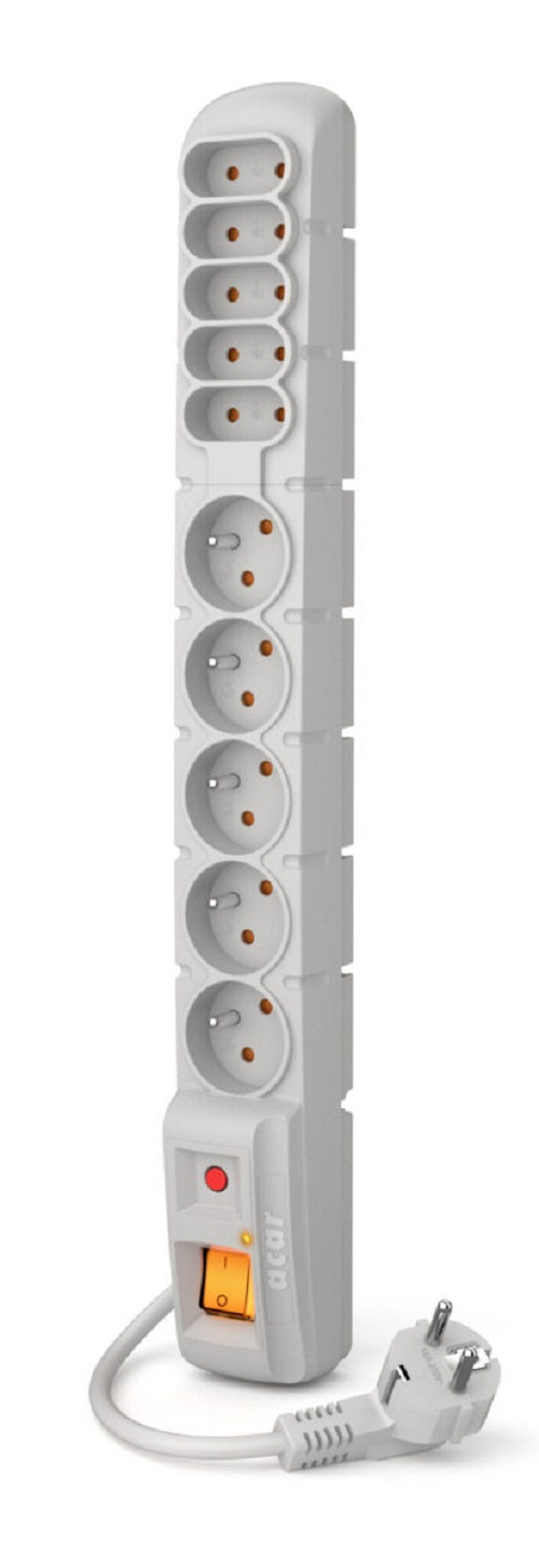 Zdjęcie produktu: ACAR S10 5 gniazd PL + 5 europlug 3m szara