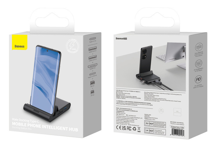 Stacja ładująca/dokująca, HUB USB TYP-C Baseus Mate Docking Pro do smartfonów, PD, 100W - czarna (WKMD000001) Stacja ładująca/dokująca, HUB USB TYP-C Baseus Mate Docking Pro do smartfonów, PD, 100W - czarna (WKMD000001)