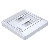 Płytka ścienna podwójna podtynkowa 2x RJ45 Unitek (T013A)