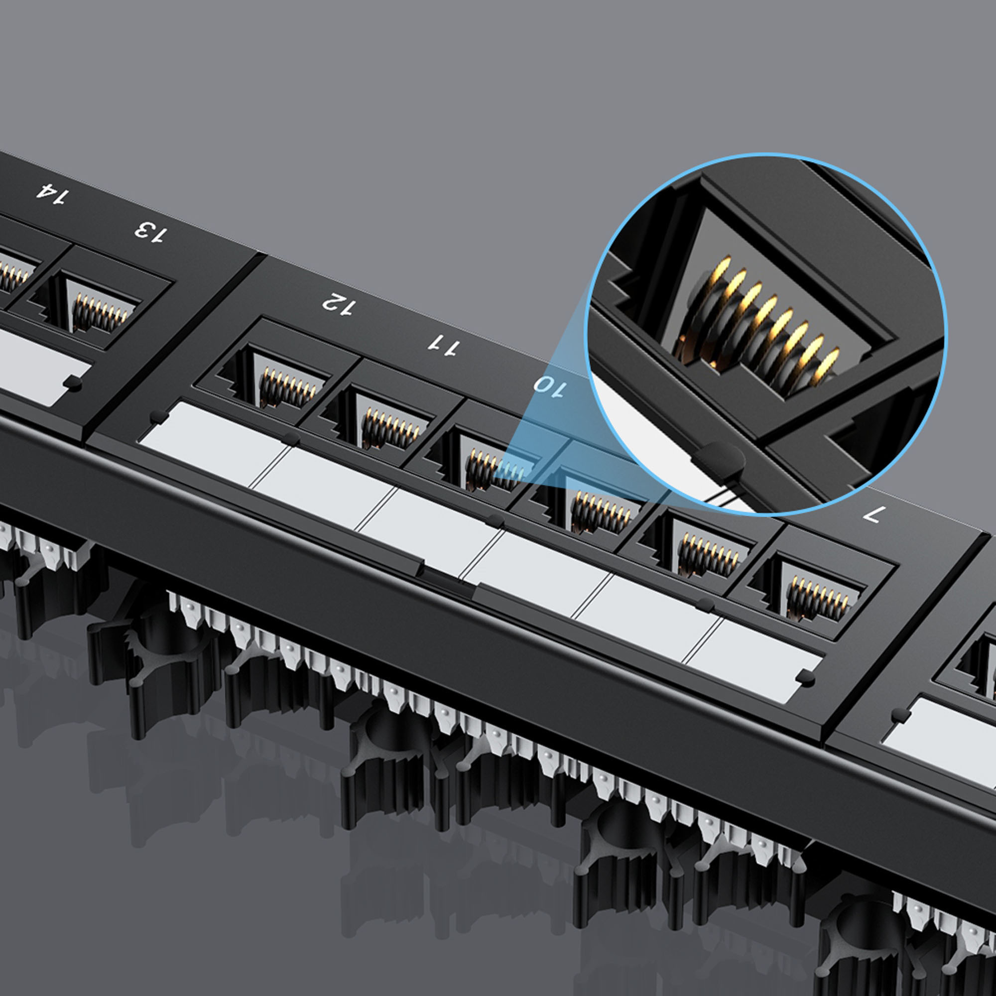 Patch panel 24 porty RJ-45 Cat 6 UTP Unitek czarny (T003A) Patch panel 24 porty RJ-45 Cat 6 UTP Unitek czarny (T003A)