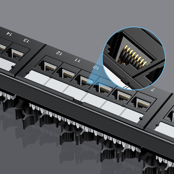 Zdjęcie produktu: Patch panel 24 porty RJ-45 Cat 6 UTP Unitek czarny (T003A) Zdjęcie produktu: Patch panel 24 porty RJ-45 Cat 6 UTP Unitek czarny (T003A)