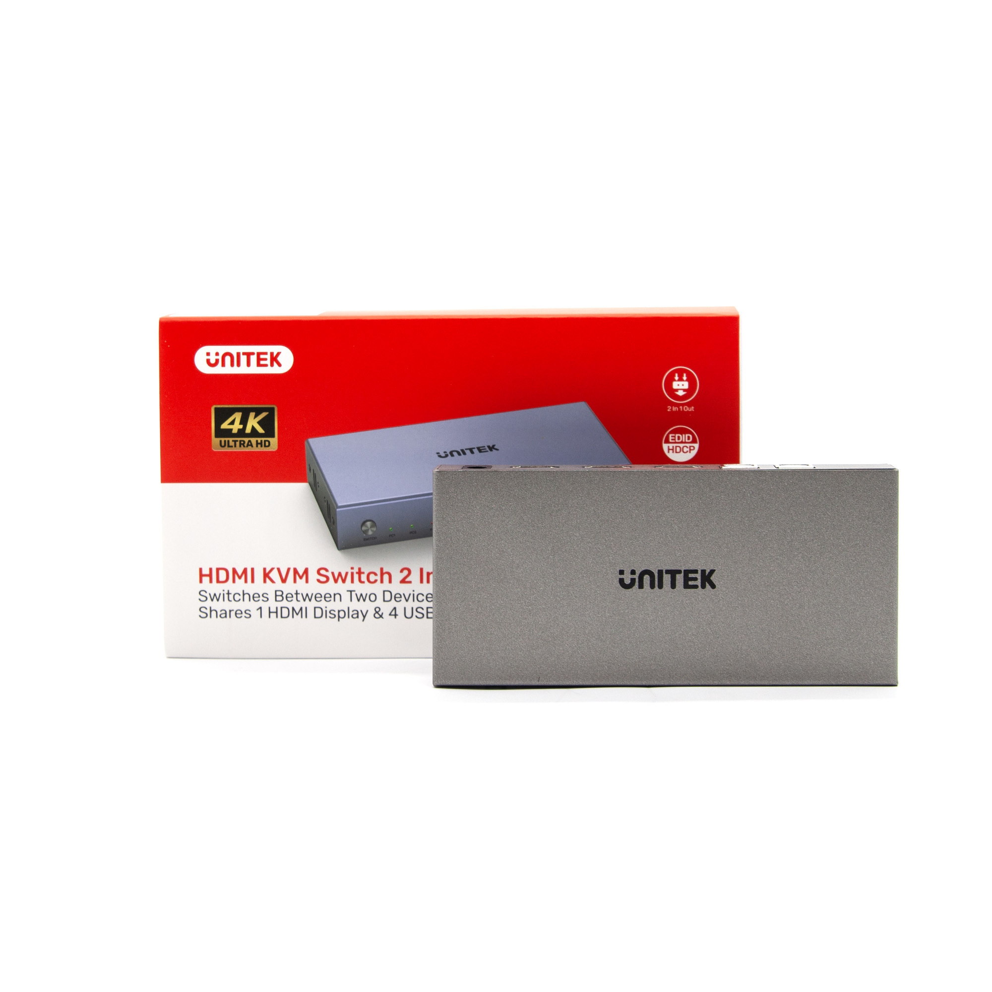 Unitek switch / przełącznik KVM 4K HDMI 2.0 2-in 1-out +USB (V307A)