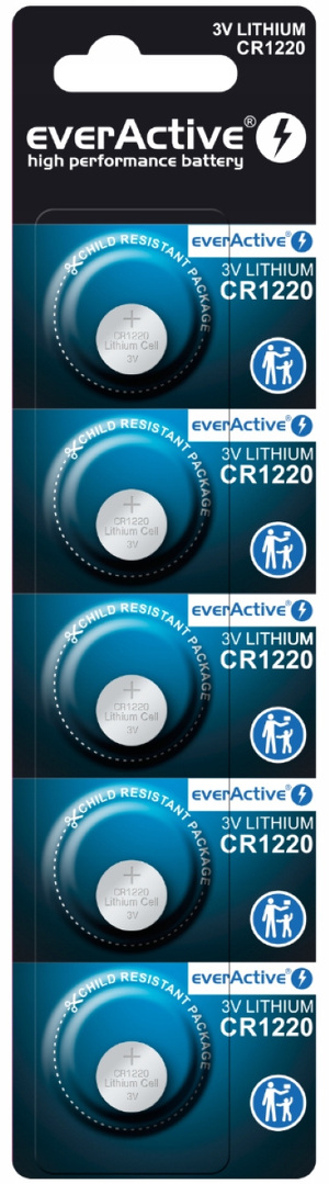 Miniatura produktu: Bateria litowa mini everActive CR1220 5 szt