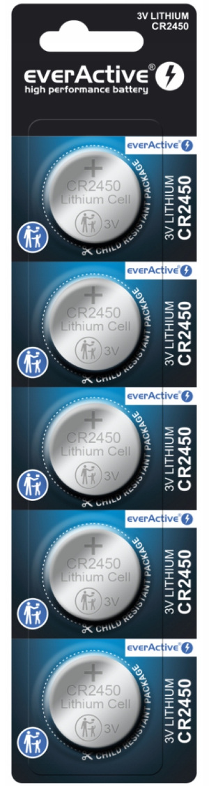 Miniatura produktu: Bateria litowa mini everActive CR2450 5 szt