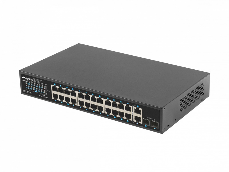 Zdjęcie produktu: Switch Lanberg 24X 1GB POE+/2X GB 2X SFP RACK 19 Zdjęcie produktu: Switch Lanberg 24X 1GB POE+/2X GB 2X SFP RACK 19