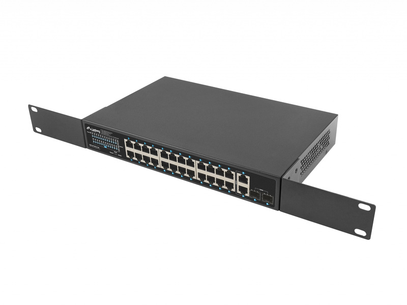 Zdjęcie produktu: Switch Lanberg 24X 1GB POE+/2X GB 2X SFP RACK 19 Zdjęcie produktu: Switch Lanberg 24X 1GB POE+/2X GB 2X SFP RACK 19