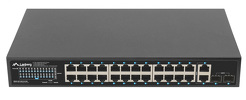 Miniatura zdjęcia: Switch Lanberg 24X 1GB POE+/2X GB 2X SFP RACK 19