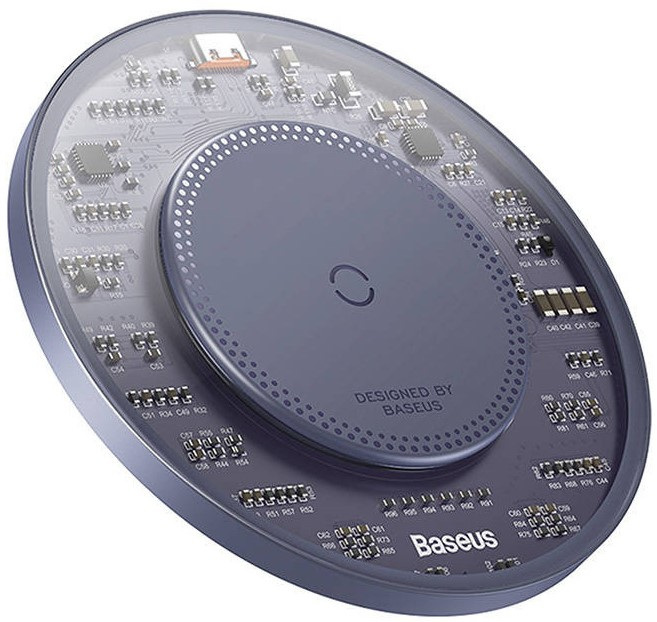 Bezprzewodowa ładowarka indukcyjna Baseus Simple 2, 15W z kablem USB TYP-C do USB TYP-C - fioletowa (CCJJ050005)