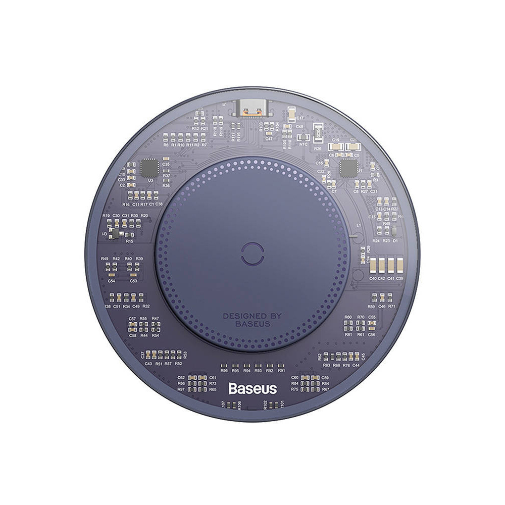 Bezprzewodowa ładowarka indukcyjna Baseus Simple 2, 15W z kablem USB TYP-C do USB TYP-C - fioletowa (CCJJ050005)