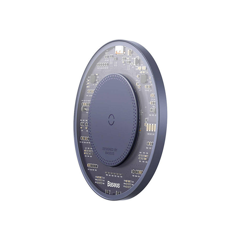 Bezprzewodowa ładowarka indukcyjna Baseus Simple 2, 15W z kablem USB TYP-C do USB TYP-C - fioletowa (CCJJ050005)