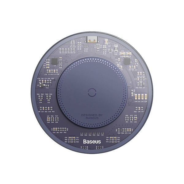 Zdjęcie produktu: Bezprzewodowa ładowarka indukcyjna Baseus Simple 2, 15W z kablem USB TYP-C do USB TYP-C - fioletowa (CCJJ050005)