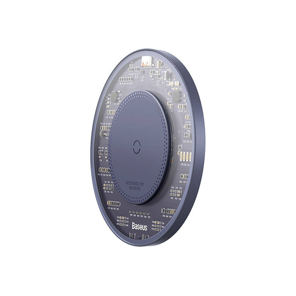 Zdjęcie produktu: Bezprzewodowa ładowarka indukcyjna Baseus Simple 2, 15W z kablem USB TYP-C do USB TYP-C - fioletowa (CCJJ050005)