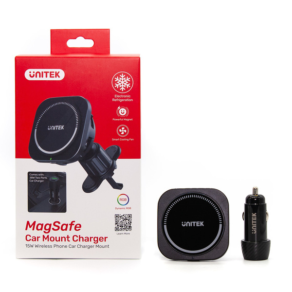 Zdjęcie produktu: Ładowarka samochodowa Unitek 38 W, uchwyt MagSafe (P1403A)