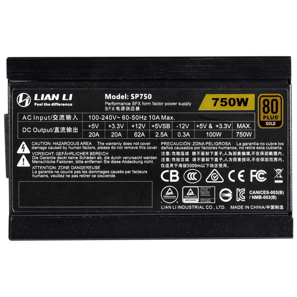 Zdjęcie produktu: Lian Li SP750 Gold SFX Czarny 750W