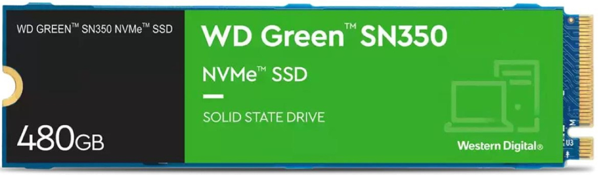 Zdjęcie produktu: Dysk WD Green SN350 SSD 480GB M.2 NVMe WDS480G2G0C Zdjęcie produktu: Dysk WD Green SN350 SSD 480GB M.2 NVMe WDS480G2G0C
