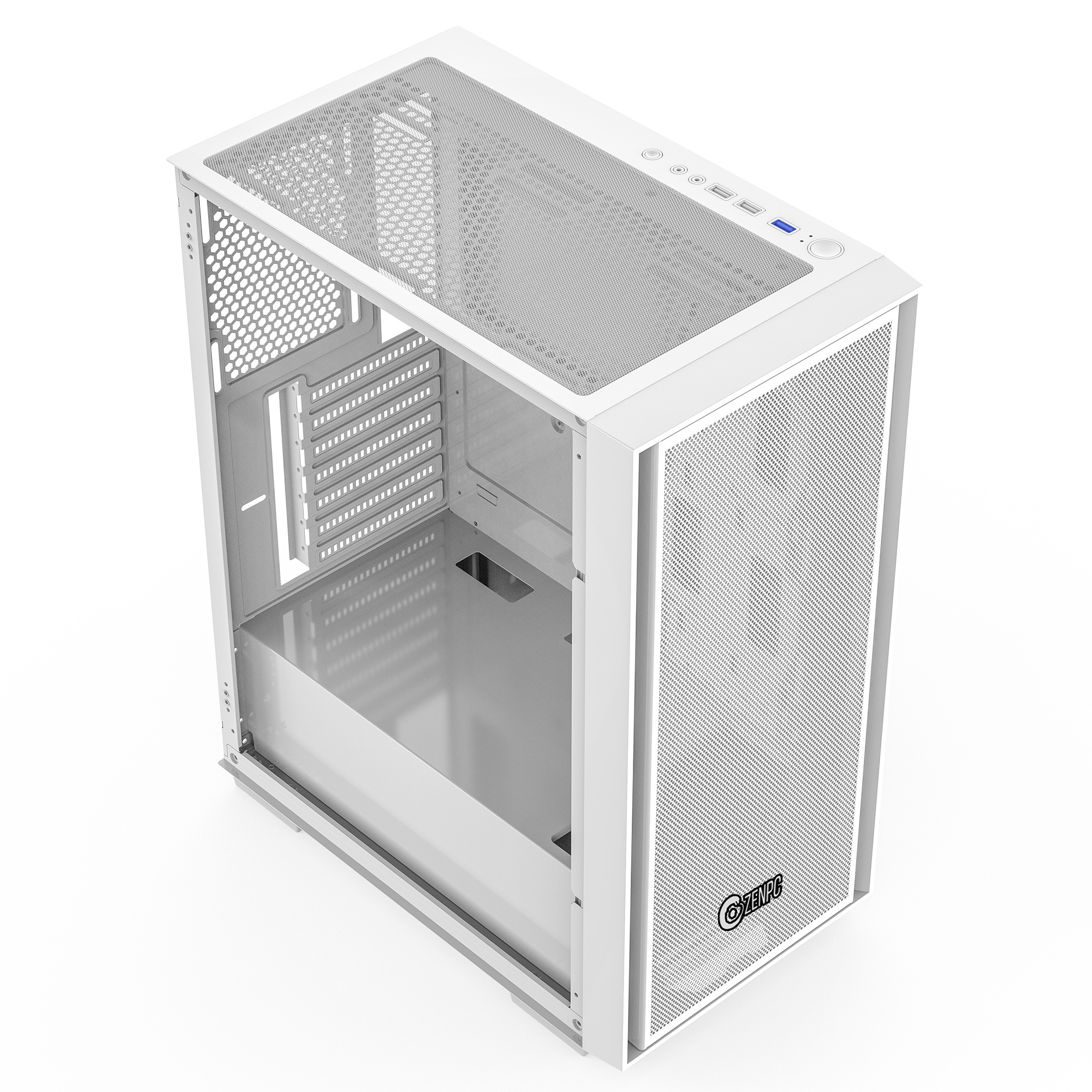 ZENPC Z1 Mesh ARGB TG White 4x120mm