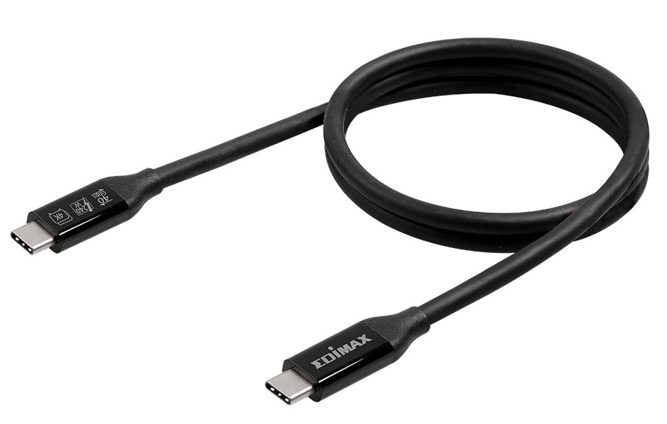 Zdjęcie produktu: EDIMAX UC4-030TP Kabel USB4 Thunderbolt 3 40Gb/s (USB-C - USB-C) 3m Zdjęcie produktu: EDIMAX UC4-030TP Kabel USB4 Thunderbolt 3 40Gb/s (USB-C - USB-C) 3m