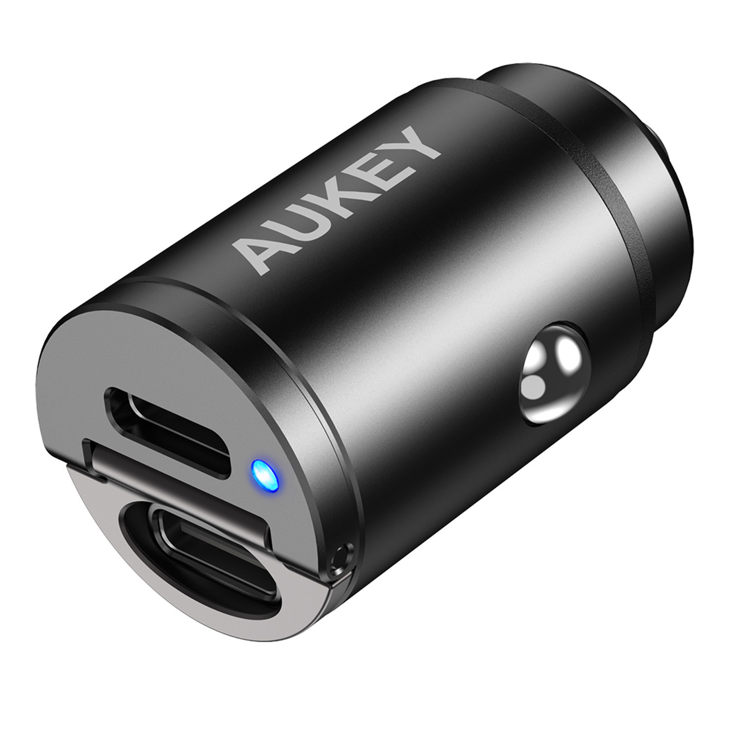 Ładowarka samochodowa Aukey 2x USB-C, PD 30W (CC-A4 BK) Ładowarka samochodowa Aukey 2x USB-C, PD 30W (CC-A4 BK)