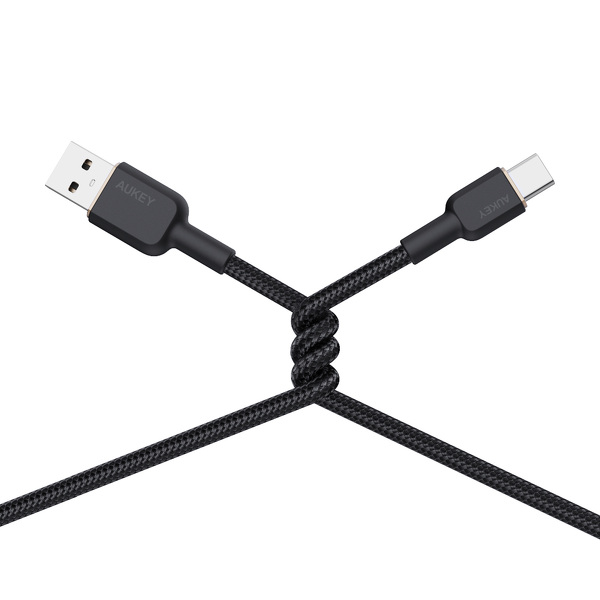 Zdjęcie produktu: Kabel przewód USB Typ-C 100cm Aukey PD, 60W (CB-NAC1 BK)