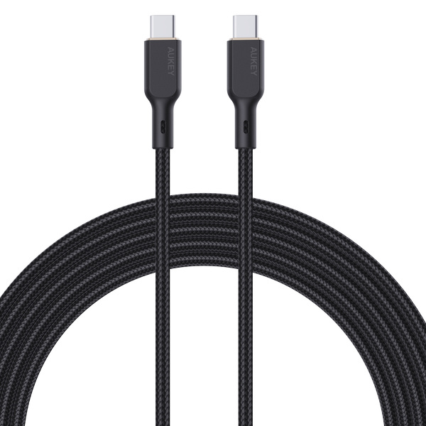 Zdjęcie produktu: Kabel przewód USB Typ-C do TYP-C 180cm Aukey PD 100W, nylonowy oplot ( CB-KCC102 BK) Zdjęcie produktu: Kabel przewód USB Typ-C do TYP-C 180cm Aukey PD 100W, nylonowy oplot ( CB-KCC102 BK)