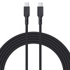 Miniatura zdjęcia: Kabel przewód USB Typ-C do TYP-C 180cm Aukey PD 100W, nylonowy oplot ( CB-KCC102 BK) Miniatura zdjęcia: Kabel przewód USB Typ-C do TYP-C 180cm Aukey PD 100W, nylonowy oplot ( CB-KCC102 BK)