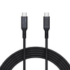 Miniatura zdjęcia: Kabel przewód USB Typ-C do TYP-C 180cm Aukey PD 100W, LED (CB-MCC102 BK)