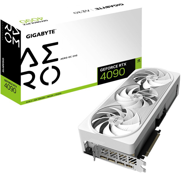 Zdjęcie produktu: Gigabyte GeForce RTX 4090 AERO OC 24GB GDDR6X DLSS 3 (GV-N4090AERO OC-24GD)