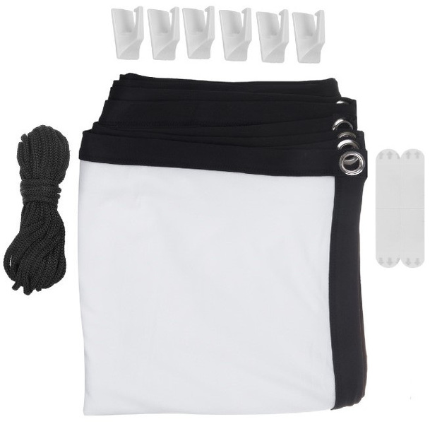 Zdjęcie produktu: Ekran projekcyjny Maclean, 84", 186x100cm, obramowanie 25mm 16:9, haczyki do naciągu, MC-980