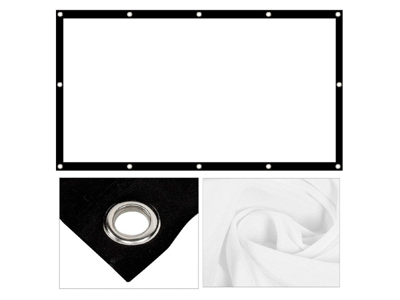 Zdjęcie produktu: Ekran projekcyjny Maclean, 84", 186x100cm, obramowanie 25mm 16:9, haczyki do naciągu, MC-980