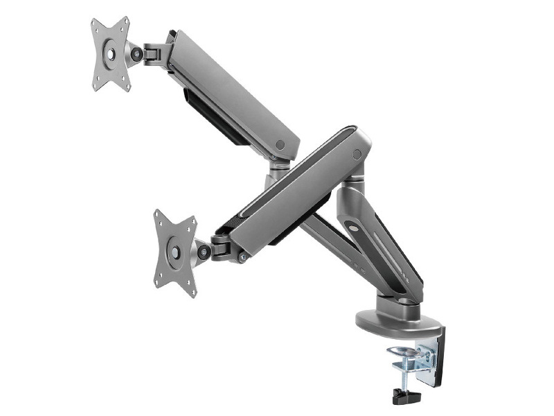 Zdjęcie produktu: Uchwyt na dwa monitory gamingowy NanoRS, podświetlenie LED RGB, 17-32", max. 9kg, VESA 75x75 / 100x100, RS166 Zdjęcie produktu: Uchwyt na dwa monitory gamingowy NanoRS, podświetlenie LED RGB, 17-32", max. 9kg, VESA 75x75 / 100x100, RS166