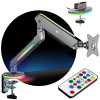 Uchwyt do monitora gamingowy NanoRS, podświetlenie LED RGB, 17-32", max. 9kg, VESA 75x75 / 100x100, RS165