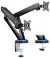 Miniatura zdjęcia: NanoRS uchwyt gamingowy na 2 monitory RS887