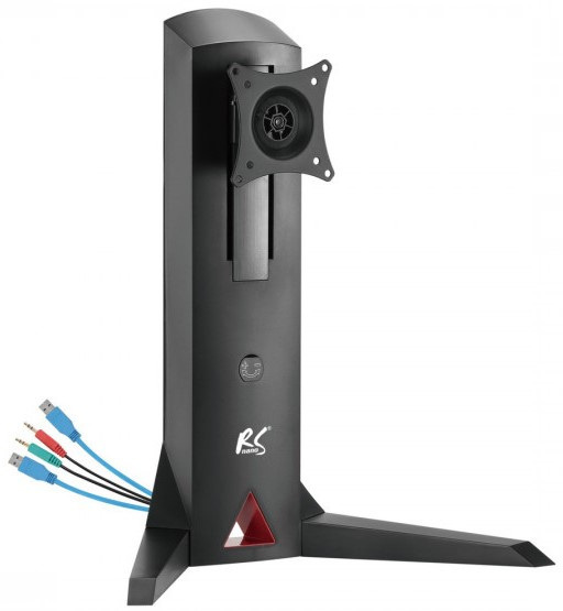 Stojak uchwyt do monitora wolnostojący z przeciwwagą, gamingowy NanoRS RS110 17-32" 8kg VESA 75x75 oraz 100x100, 2xUSB 3.0