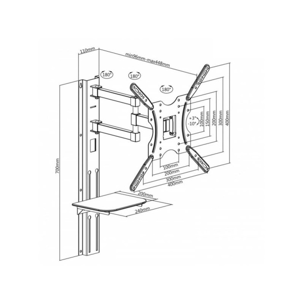 Zdjęcie produktu: Maclean uchwyt do TV z półką na DVD (MC-772) Zdjęcie produktu: Maclean uchwyt do TV z półką na DVD (MC-772)