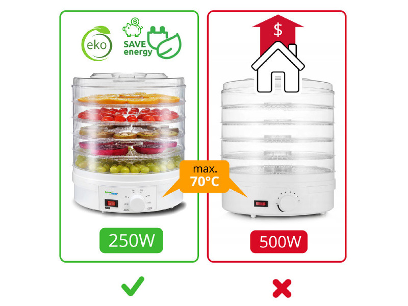Zdjęcie produktu: Suszarka do grzybów, warzyw i owoców GreenBlue, moc 250W - bardzo cicha, wysokie sito 3,5cm, szeroka 32cm, GB190 Zdjęcie produktu: Suszarka do grzybów, warzyw i owoców GreenBlue, moc 250W - bardzo cicha, wysokie sito 3,5cm, szeroka 32cm, GB190