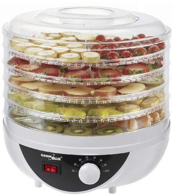 Zdjęcie produktu: Suszarka do grzybów, warzyw i owoców GreenBlue, moc 250W - bardzo cicha, GB195 Zdjęcie produktu: Suszarka do grzybów, warzyw i owoców GreenBlue, moc 250W - bardzo cicha, GB195