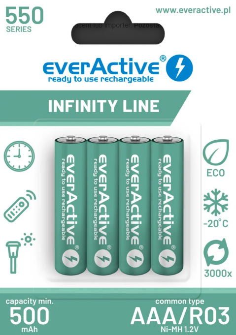 everActive R03/AAA Ni-MH 550 mAh 4szt.