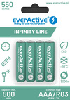 Akumulatorki everActive R03/AAA Ni-MH 550 mAh - opak. 4 akumulatorki - blister (EVHRL03-550)