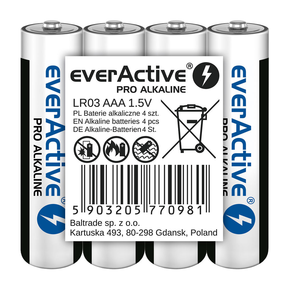 Baterie alkaliczne AAA / LR03 everActive Pro - 40 sztuk (kartonik)